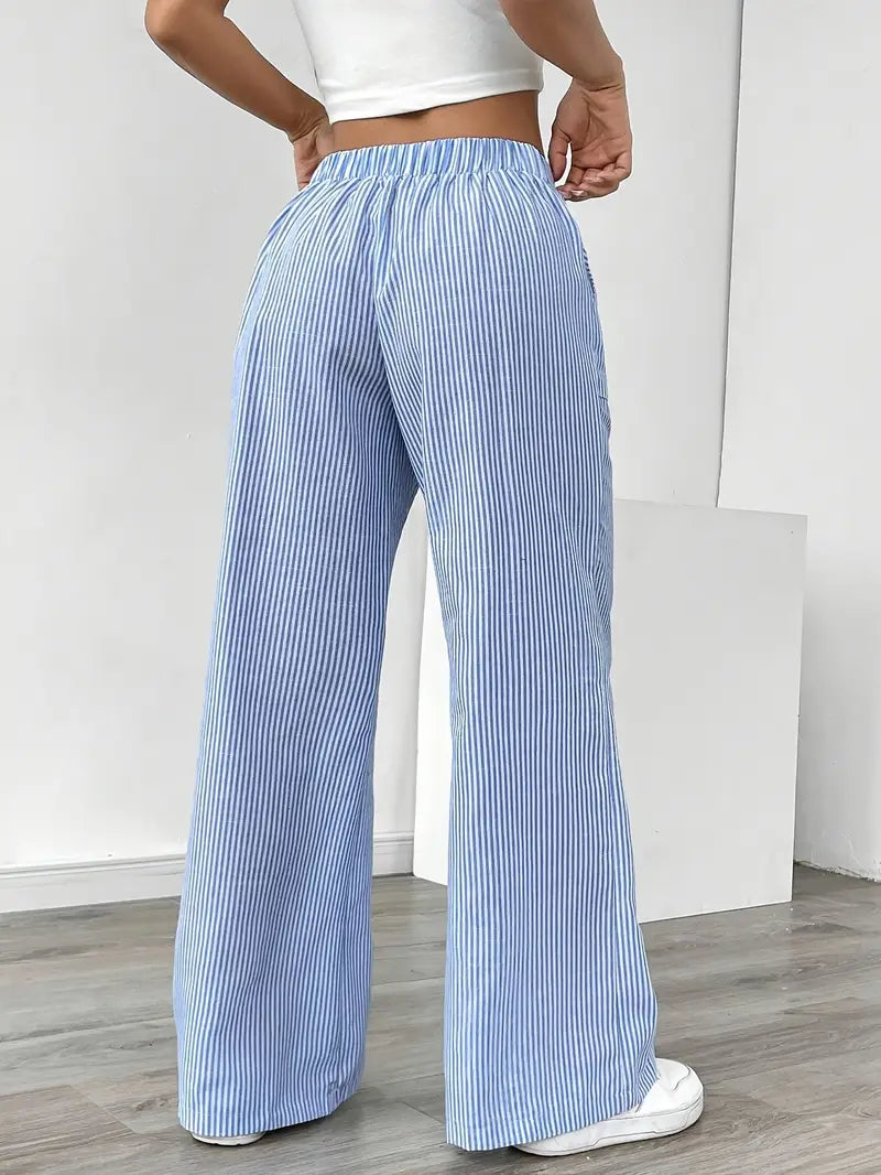 Alina – Elegant Striped Trousers with Pockets