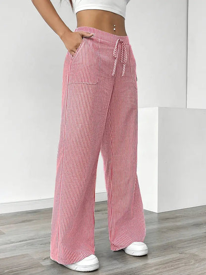 Alina – Elegant Striped Trousers with Pockets