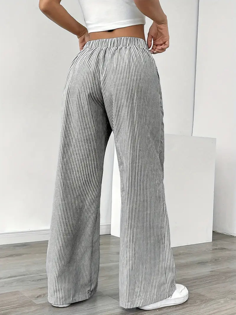 Alina – Elegant Striped Trousers with Pockets