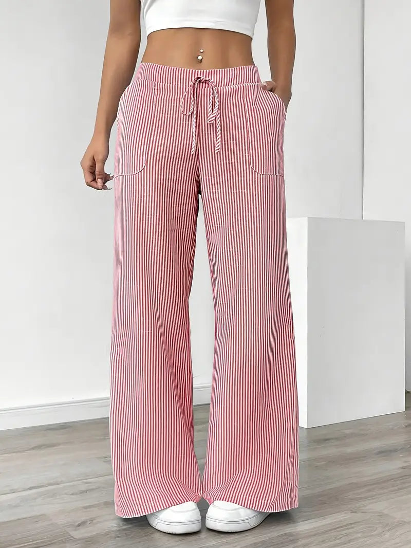 Alina – Elegant Striped Trousers with Pockets