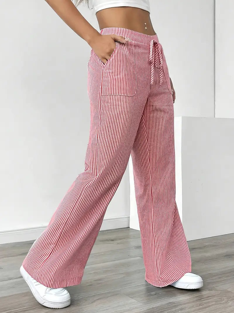 Alina – Elegant Striped Trousers with Pockets