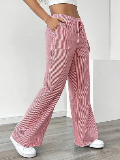 Alina – Elegant Striped Trousers with Pockets