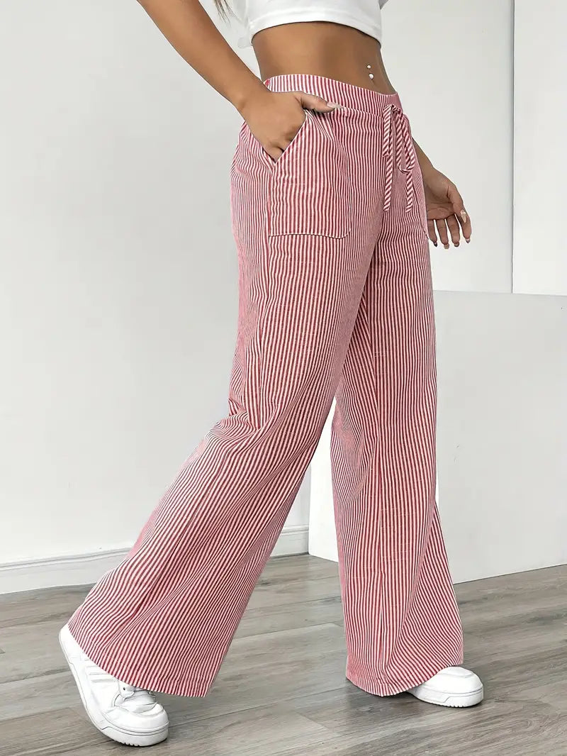 Alina – Elegant Striped Trousers with Pockets