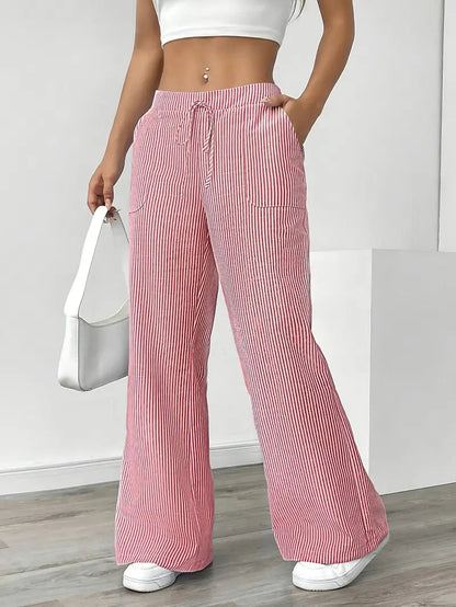 Alina – Elegant Striped Trousers with Pockets