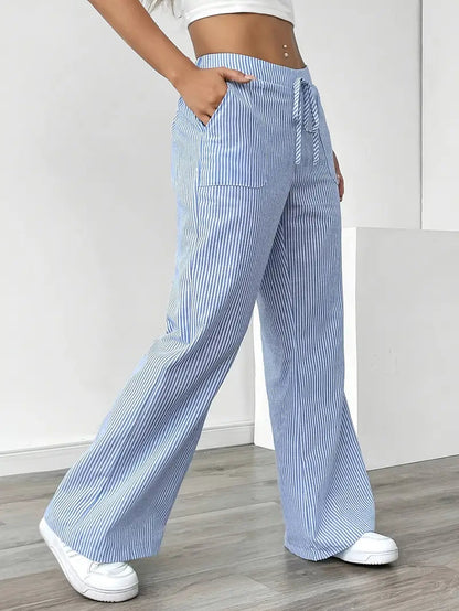 Alina – Elegant Striped Trousers with Pockets
