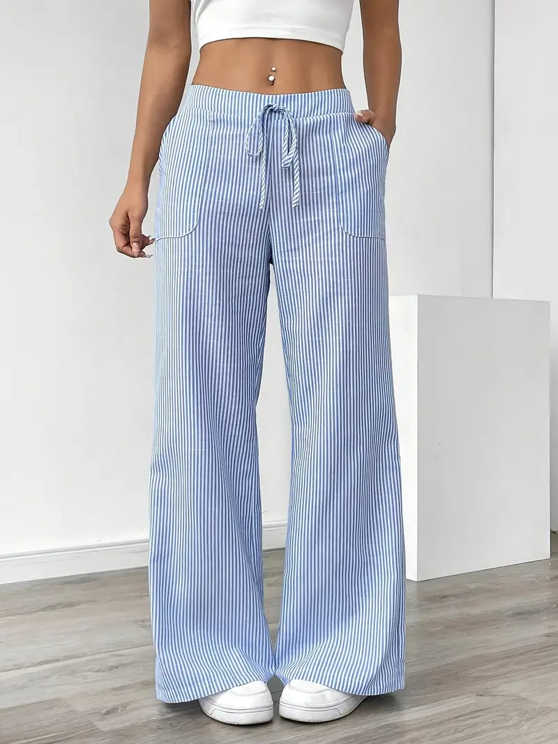 Alina – Elegant Striped Trousers with Pockets